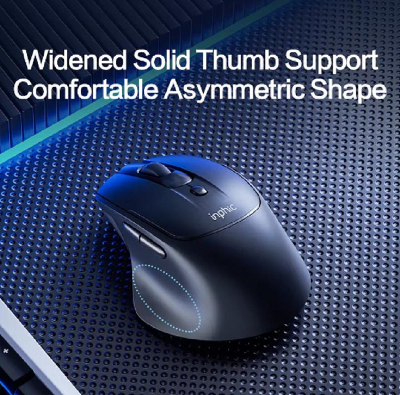 Inphic DR2 беспроводная Bluetooth-мышь с тремя режимами бесшумной зарядки для ноутбука, офиса, мобильного телефона, планшета, универсального