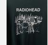 Футболка с коротким рукавом из хлопка черного цвета группы Radiohead, унисекс S-4XL