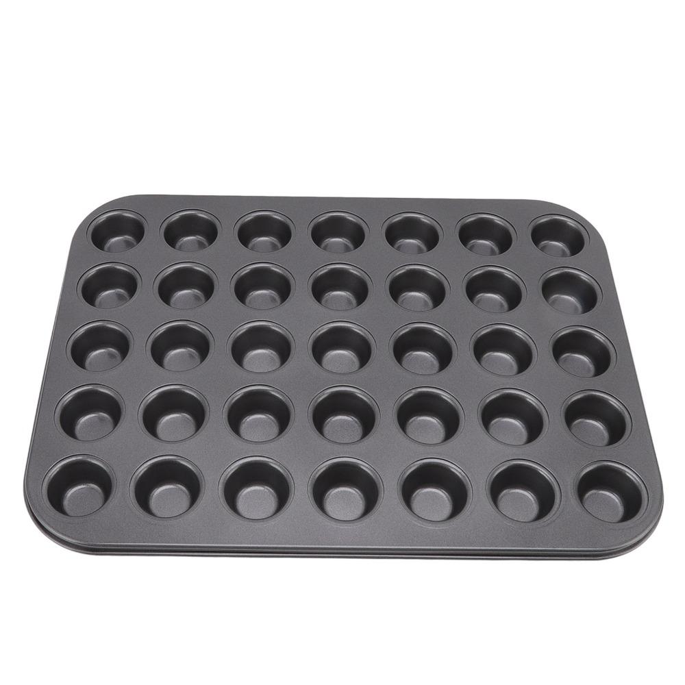35 Grids Mini Muffin Pan Carbon Steel Tart Quiche Mold Cake Mold Muffin Cupcake Tart Quiche