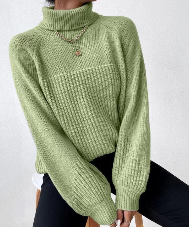 Autumn Women Sweaters Winter Lady Pullover Tops Female Clothes Turtleneck Knitted Basic 2024 Solid Tees Shirt