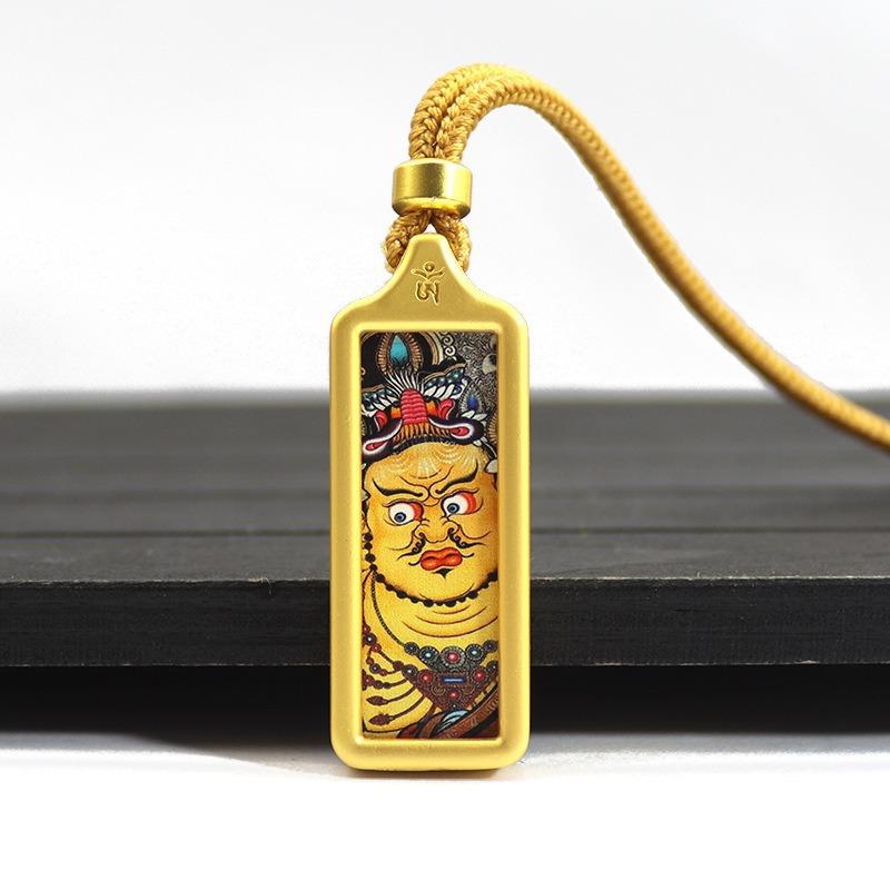 Sacred Tara Thangka Necklace Gold Plated for Spiritual Growth and Protection