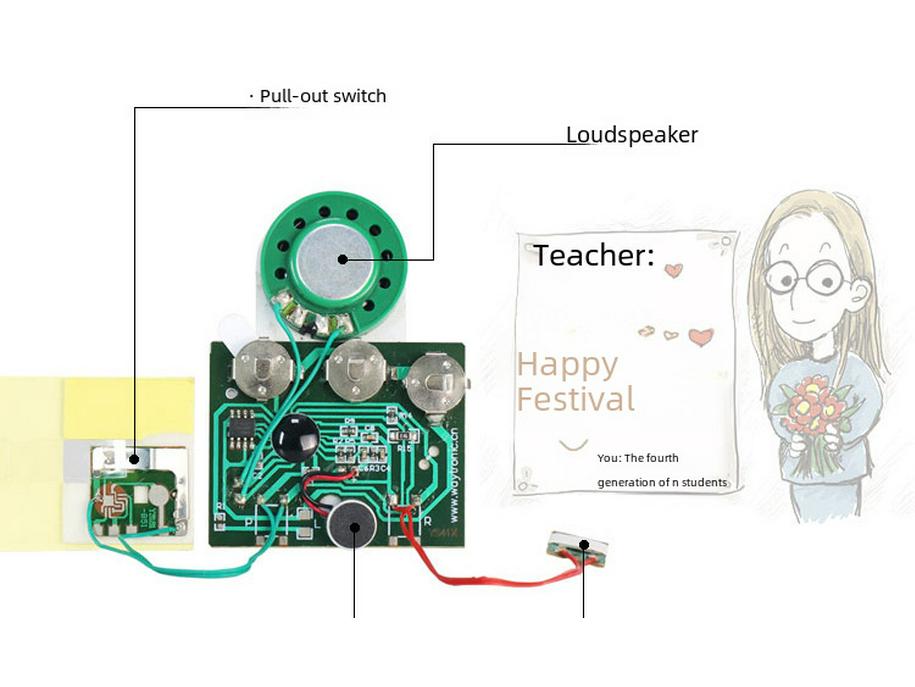 Сделай сам Рождество День Рождения Голосовая Запись Музыкальная Поздравительная Открытка