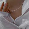 Ожерелье-сердце для женщин - Высококачественное, Нишевый дизайн, Легкая роскошь, Стиль «маленький аромат», Цепочка на ключицу