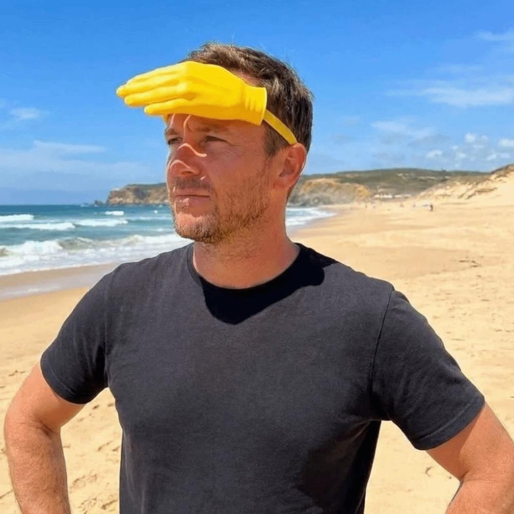 Funny Hand Shaped Visor UV Protection Palm Visor Headband Unisex Palm Shaped Sun Hat Pool Party