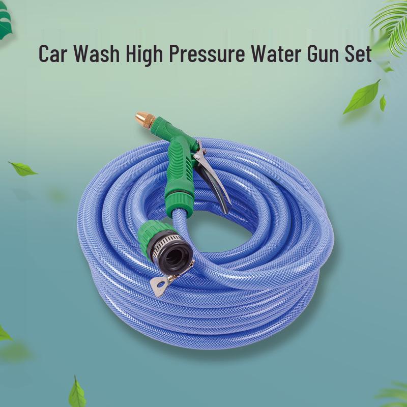 High-Pressure Car Wash Water Gun Set with 10-50 Meter Hose for Cleaning