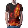 Летняя крутая модная футболка унисекс с короткими рукавами, повседневная футболка с 3D принтом, большая футболка, свободный топ с короткими рукавами