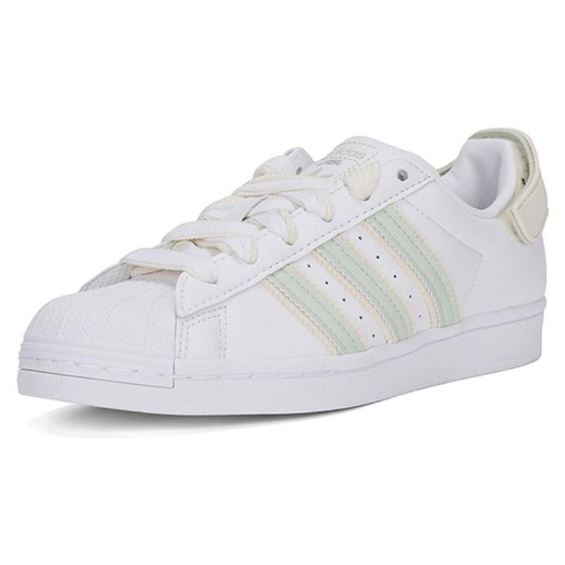 Adidas Оригинальные кроссовки Superstar 'Бело-зеленые' женские H03728