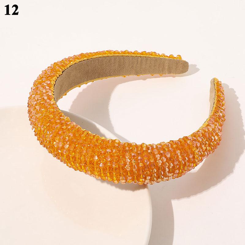 Handwoven Crystal Hair Bands From Europe And America, Women's Baroque Sponge Thickened Headband, Simple Hair Accessories