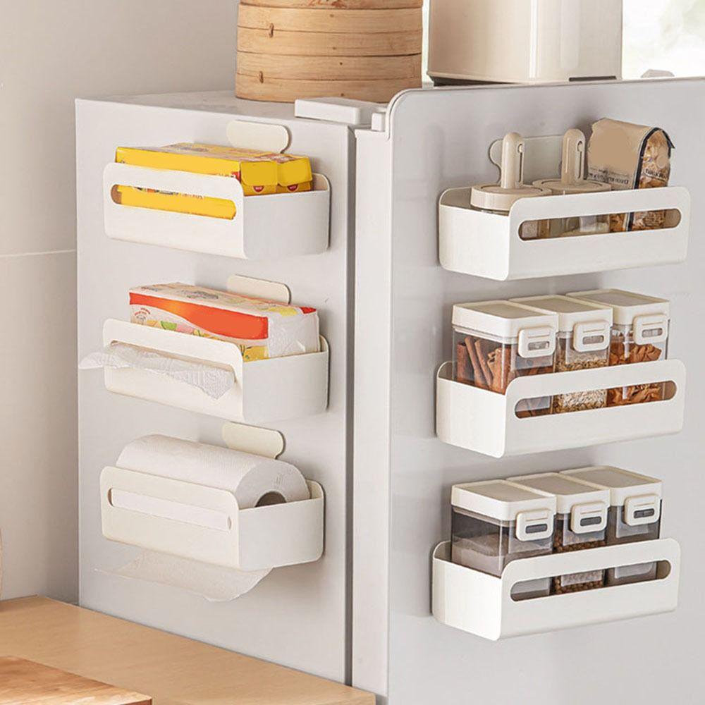 Large Capacity Magnetic Storage Box Wall Mounted Refrigerator Organizer  Bathroom