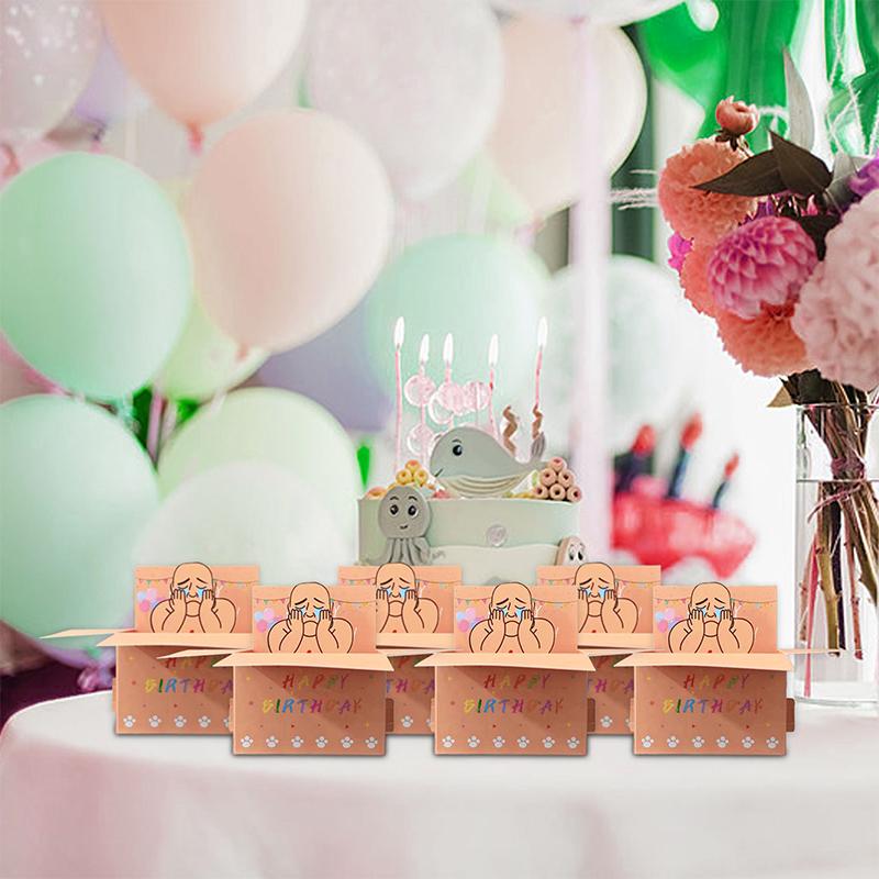 Funny Happy Birthday Pop-Up Card 3D Character Design Paper Party Invitation Perfect Gift For Family Friends And Co-Workers