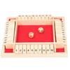 Wooden Number Board Dices Game Set Toy for 4 People KTV Pub Bar Party Supplies PropRed