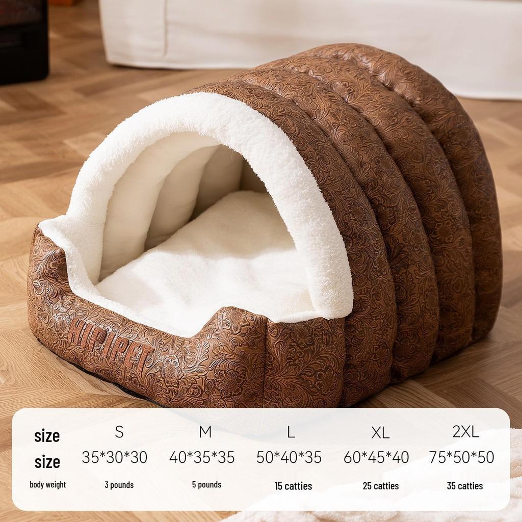 Полностью закрытое водонепроницаемое гнездо для домашних животных для собак и кошек - Осень/Зима