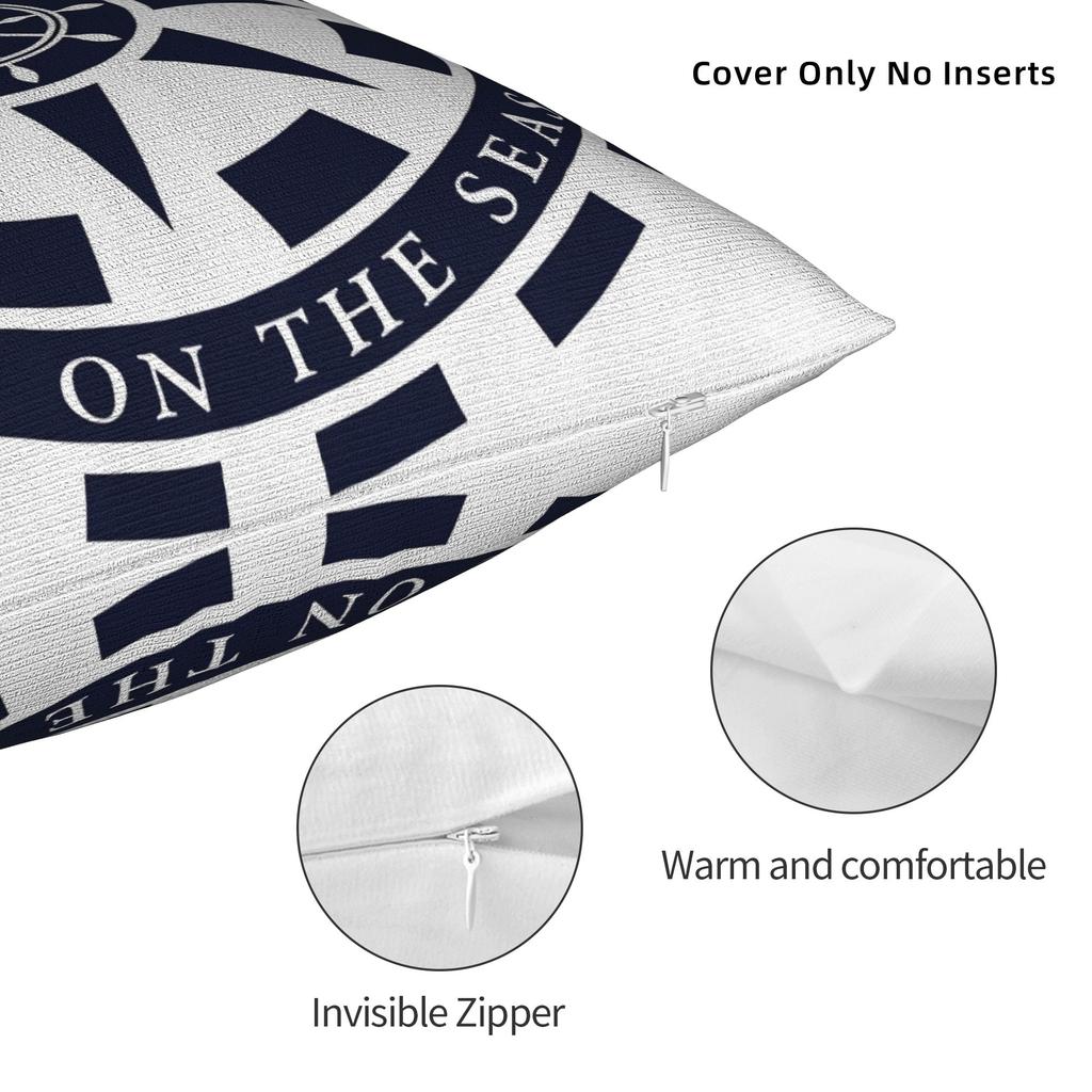 Pillow Case Nordic Dark Blue Nautical Collection Comfy Pillow Cover For Living Room Sofa Retro Trendy Pillowcases