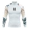 Mens UPF 50 Rash Guard Long Sleeve Swimwear Quick Dry Compression Surf Suit