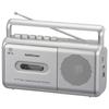 Ohm Electric AudioComm Radio Cassette Player Monaural Radio Cassette Recorder Cassette Deck Silver OHM RCS-531Z 03-5010