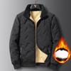 Cotton-padded Men's Autumn and Winter Plus Fleece Thickened Large Size Cotton-padded Jacket Loose Windproof Jacket