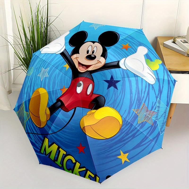 Mickey Mouse,Disney Automatic Umbrella - Tri-fold Portable Umbrella, Best Holiday Gift for Men and Women, Durable Iron Frame, Playful Design