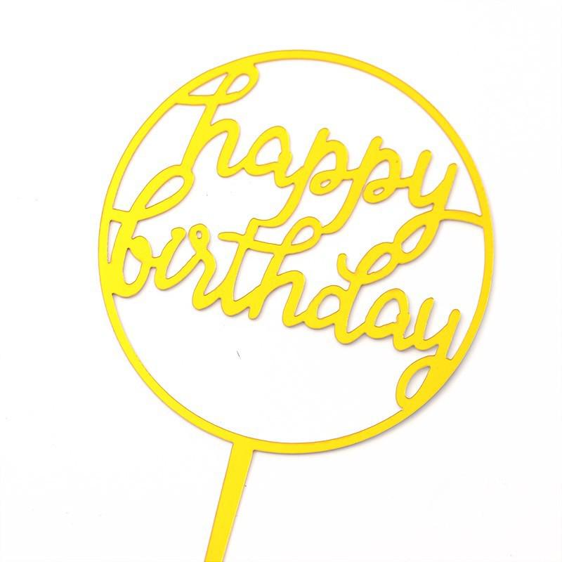 Acrylic Cake Topper - Happy Birthday Mom & Dad, Mother's/Father's Day Decoration