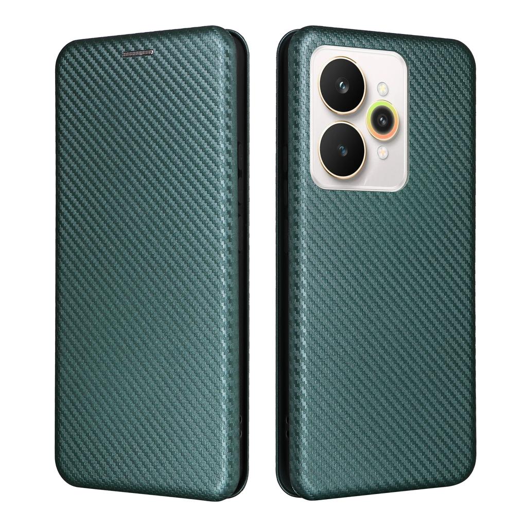 Чехол для Realme 15 Pro 5G/15 5G с текстурой углеродного волокна, противоударный, из ПУ кожи, чехол для телефона