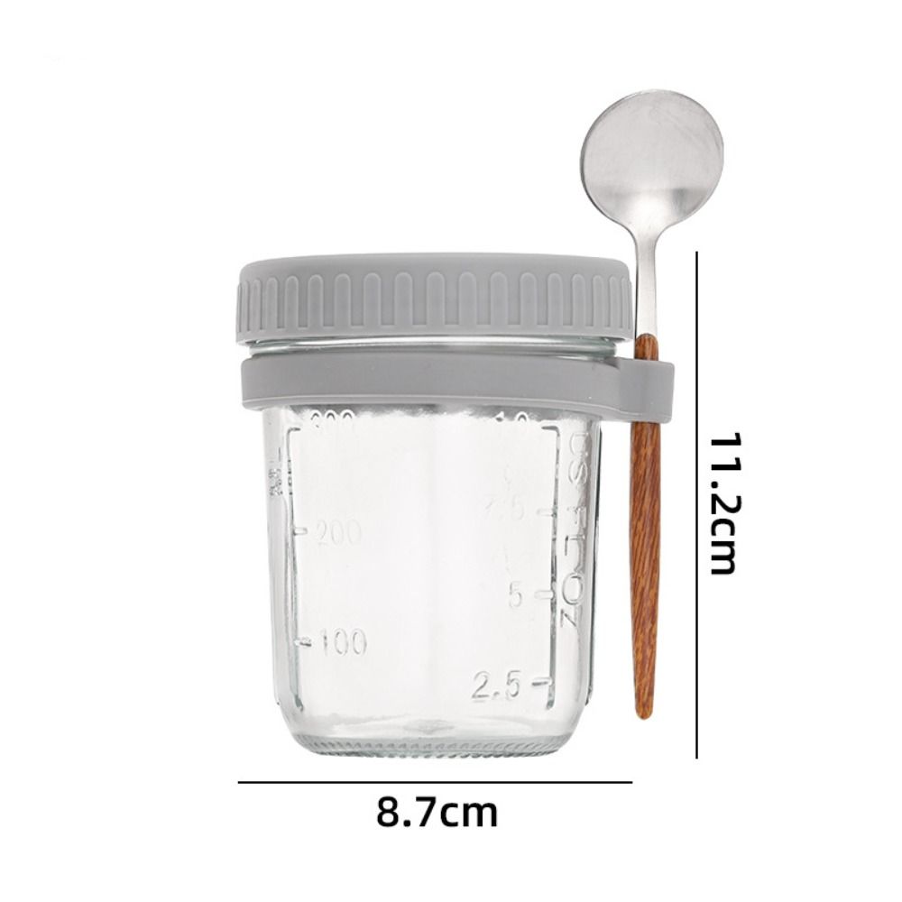 Контейнеры для йогурта 16 унций Жаростойкое стекло Стеклянные бутылки Контейнеры Новые банки для хранения хлопьев