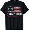 Футболка Трамп 2028 Голосуй за Дональда Трампа Американский Флаг Мужская Женская Унисекс Футболка