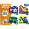Trefl Baby 36072 4 En 1 Véhicules De Construction 3-4-5-6 Pièce De Puzzle, Multicolore