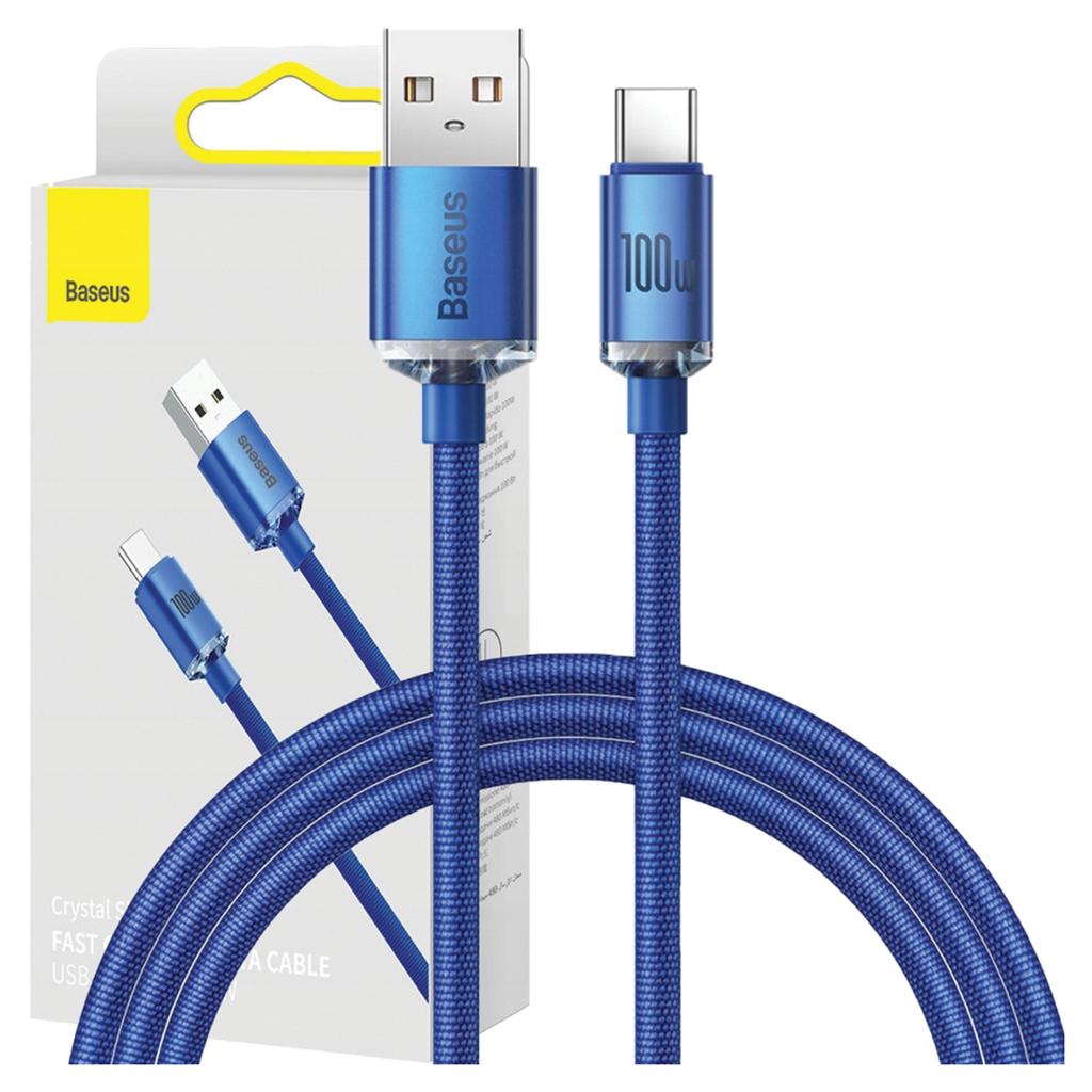 Kabel Usb Do Usb-C Baseus Crystal Shine, 100W, 2M (Niebieski)