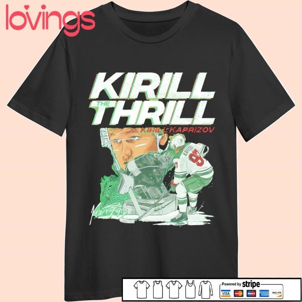 Кирилл Капризов Хоккейный клуб Миннесоты Футболка с автографом The Thrill Унисекс