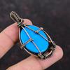 Спящая красавица бирюзовый драгоценный камень кулон медная проволока обернутый кулон медные украшения ручной работы Спящая красавица бирюзовые украшения для подарков