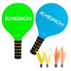 Wrapped Grip Beach Paddle Set Lightweight Beach Racket Set Shuttlecock Paddle  Backyard Play