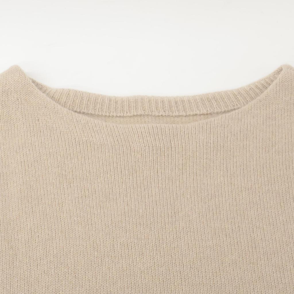 FOXEY 39917 Beige Lounge Knit Top Cashmere Sweater Tops Not Written beigeUsed