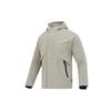 Adidas Logo Fleece-Lined Hooded Jacket Men Outerwear Pebble Silver-Grey IK7682