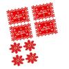12 шт. фестивальных фетровых ковриков для стола, термостойкие салфетки для рождественского стола, элегантные коврики для посуды в форме снежинки