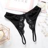 Sexy Lingerie Women's Panties Crotch Opening Transparent G-strings Thongs Hollow Out Solids Bowknot Underwear Women Lace Pantys