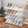 4 Tier Stainless Steel Shoe Rack Organizer, Independent Shoe Cabinet With Steel Pipe Multi-Functional Entrance Shoe Cabinet Corridor Shoe Cabinet