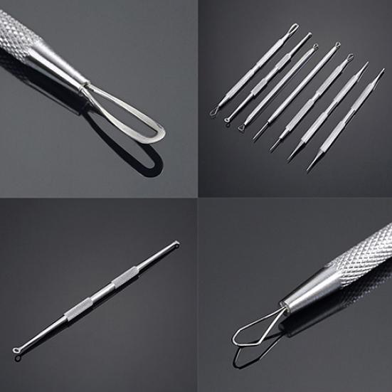 Useful Dual Head Design Acne Needle Stainless Steel White 10 Cm 1 Pc