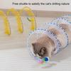 Cat Tunnel Toy Foldable Interactive Self Play Cat Hunting Spiral Tunnel Toy with Plush And Feather Toys for Indoor Cats