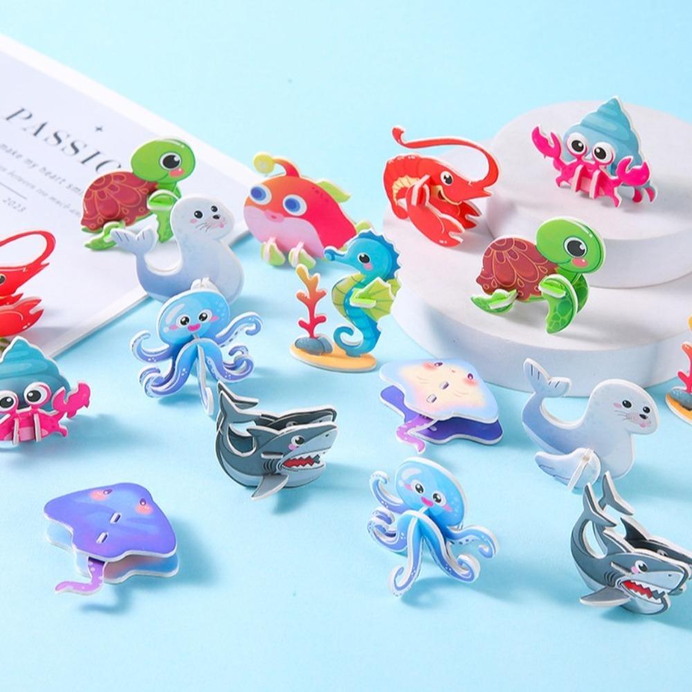 30pcs 3D Puzzle Model Paper Assembly Model New Jigsaw Puzzles  Kids