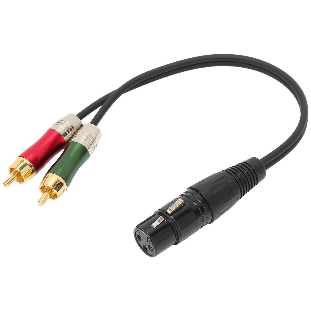 XLR Female 3 Pin to Dual RCA Male Plug Adapter Unbalanced Y Splitter Patch Cable for Amplifier Mixer MicrophoneXLR