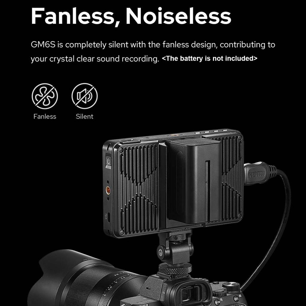 Godox GM6S 5.5 Inch 4K Camera Monitor 1200nit Ultra-bright Video Monitor for DSLR Camera 1920 *