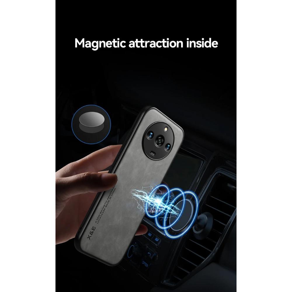 Ударопрочный чехол для Realme 11 Pro Plus Realme 11 11x 5G 10 C55 C53 Защитный чехол Магнитный держатель Телефон Текстурированный Бизнес Полная защита