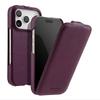 MELKCO For iPhone 17 Pro Case Compatible with MagSafe Vertical Flip Genuine Cow Leather+PC Phone Cover