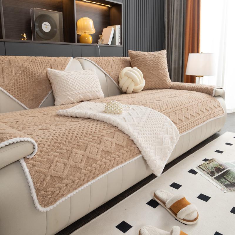 Чехлы на диван для гостиной, Нескользящий чехол для дивана, шезлонг, коврик для дивана, скандинавское универсальное угловое полотенце для дивана