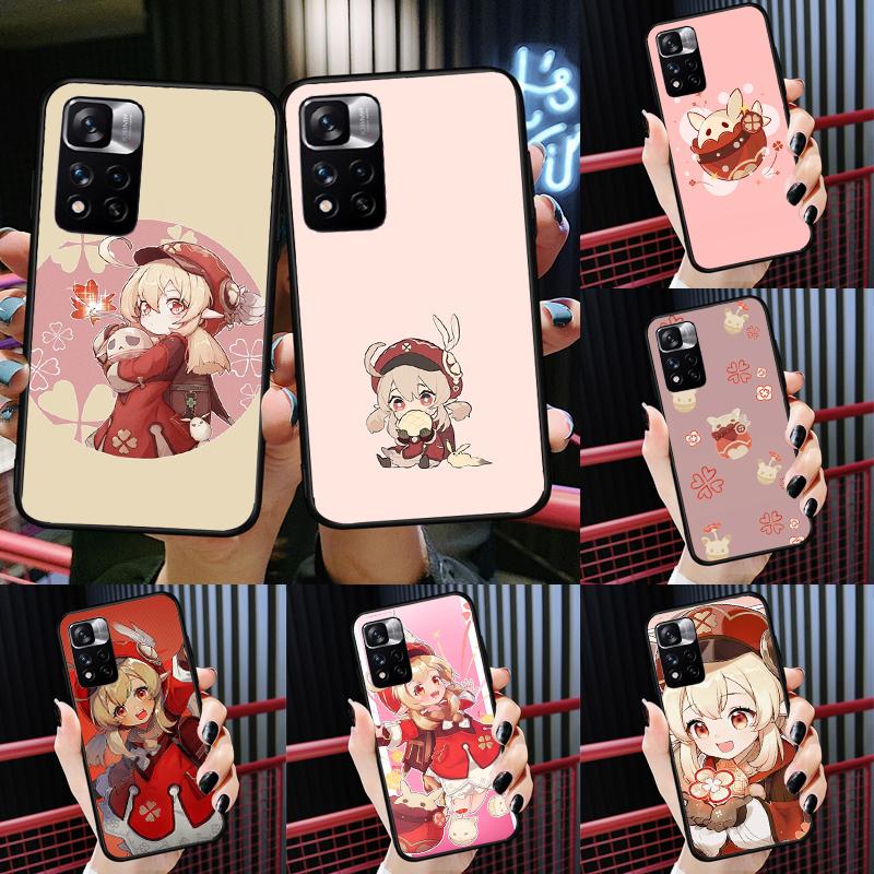 Чехол Genshin Impact Кли для Xiaomi Redmi 14C 13C 10C 12C Redmi Note 13 14 Pro 12 11 9 10 9S 10S 11S 12S