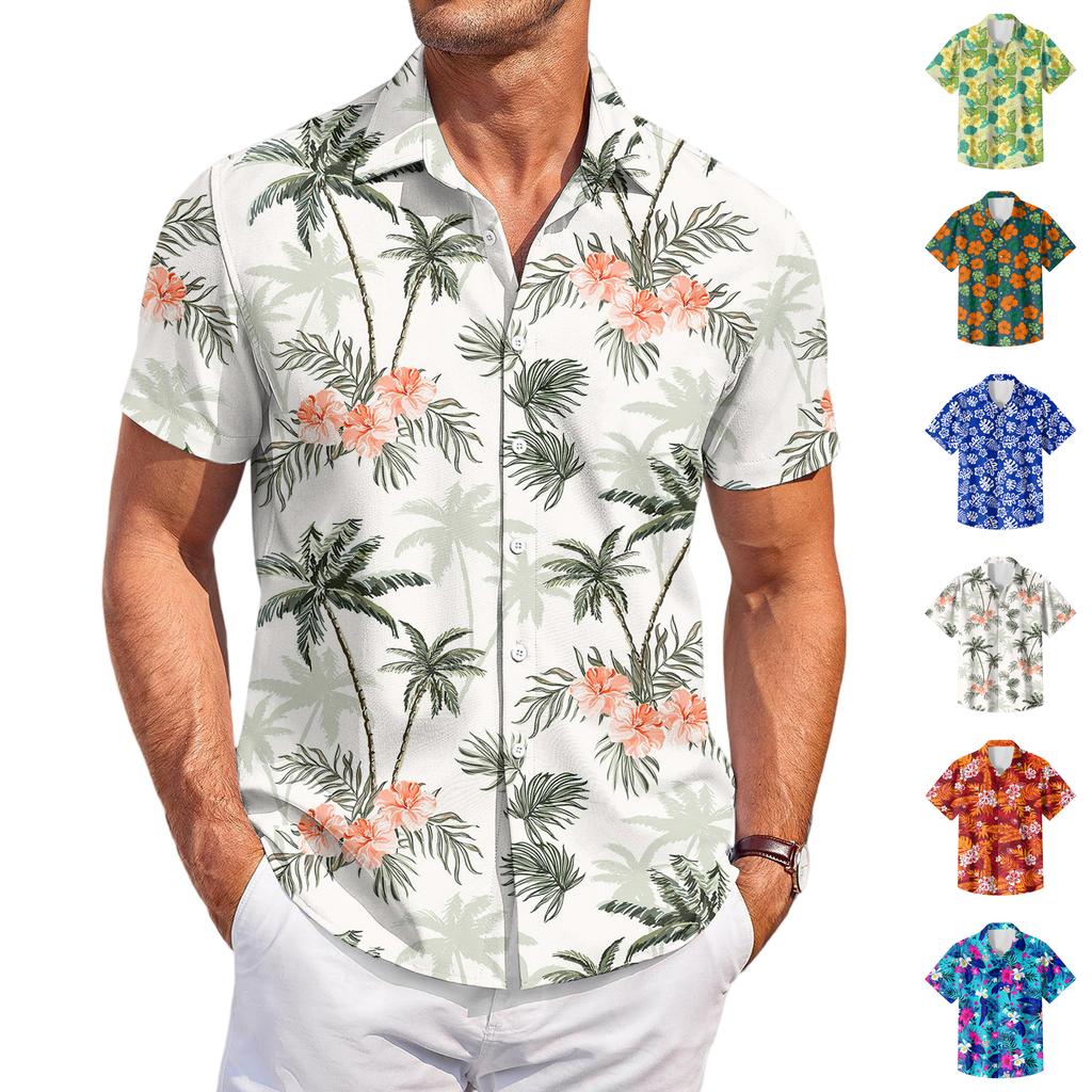 Мужская повседневная модная футболка с коротким рукавом и принтом