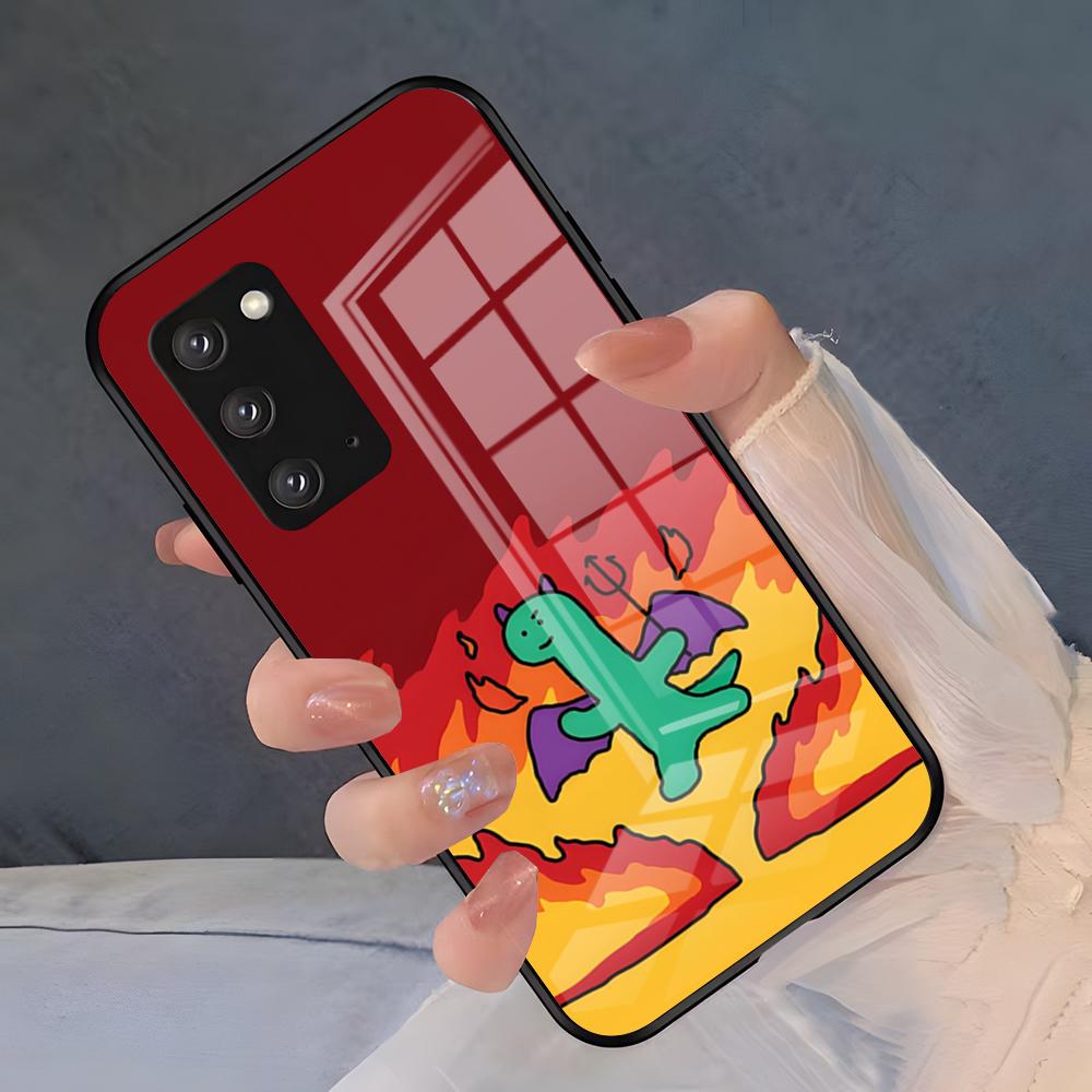 Мультяшный чехол Joguman Studio для телефона Samsung S26 S25 Plus S20 S20 Plus S22 Ultra S23 FE S21 Plus S21 Ultra Стеклянная крышка