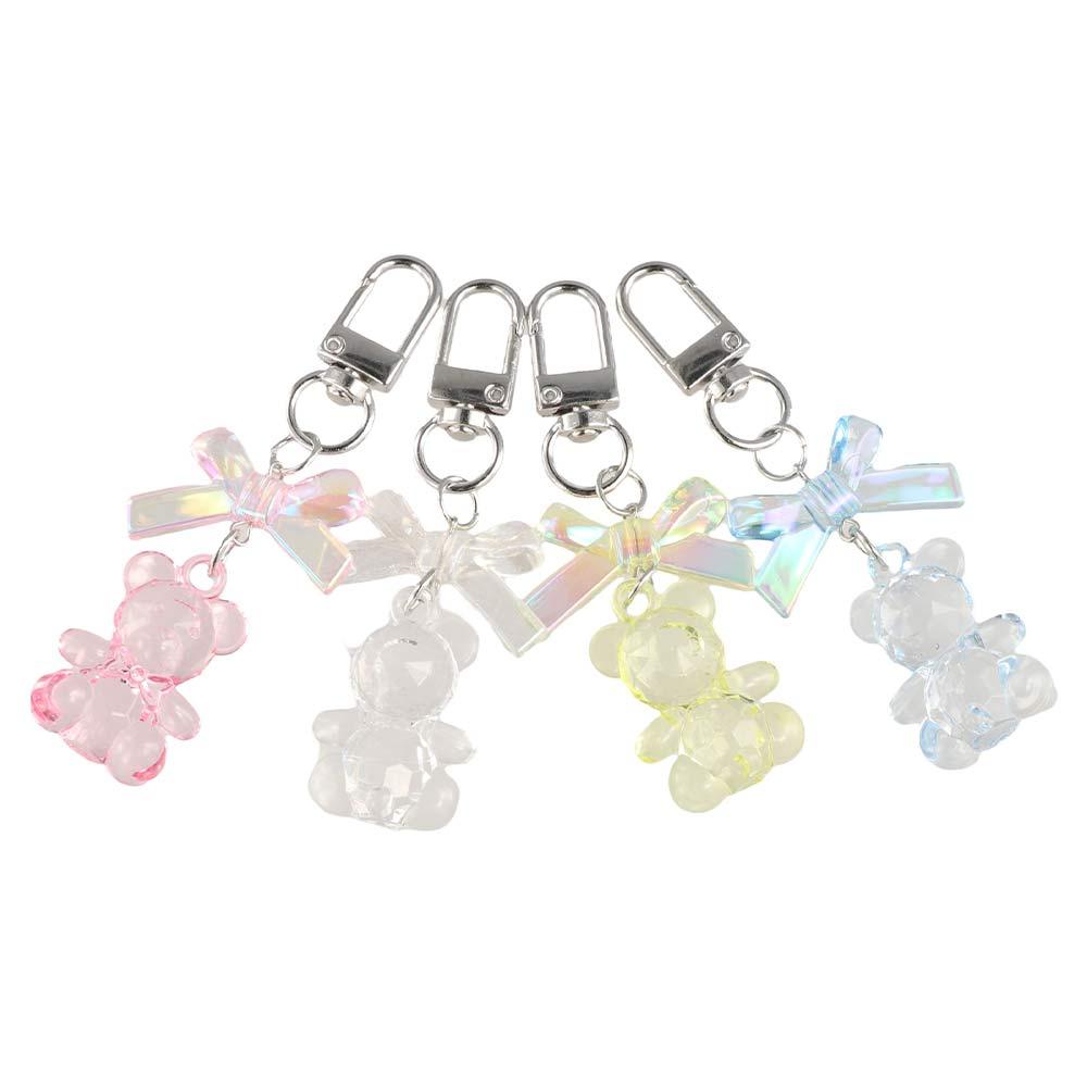 Брелок для сумки в виде мармеладного мишки из смолы цвета конфет, украшение для сумки, симпатичная подвеска для сумки, украшение для сумки