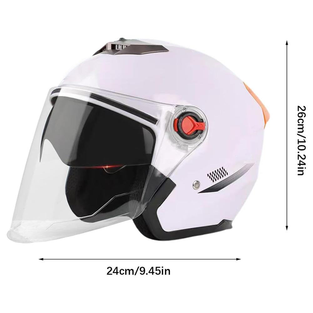 Шлем для электроскутера, открытый шлем для мотоцикла на все времена года с солнцезащитным козырьком, полуоткрытый шлем для взрослых, женщин и мужчин, мотоэкипировка