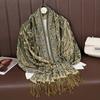 Роскошная зимняя кашемировая шаль из пашмины, женская накидка, теплые осенние шарфы с дизайнерским принтом, женские платки, хлопковые палантины, шарф