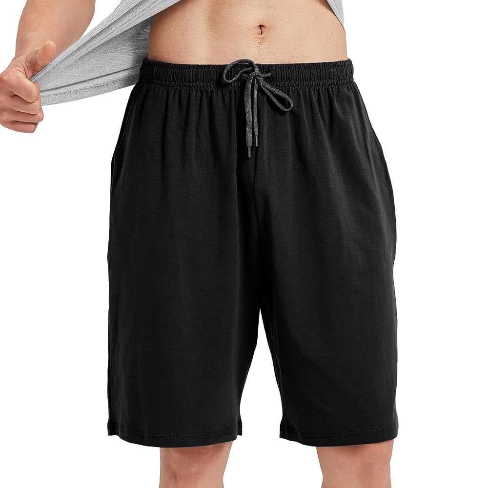 HomyComy Men's Half Pants, Shorts, Loungewear Pants, Two-Piece Set, Cotton, Casual Pants, Pajama